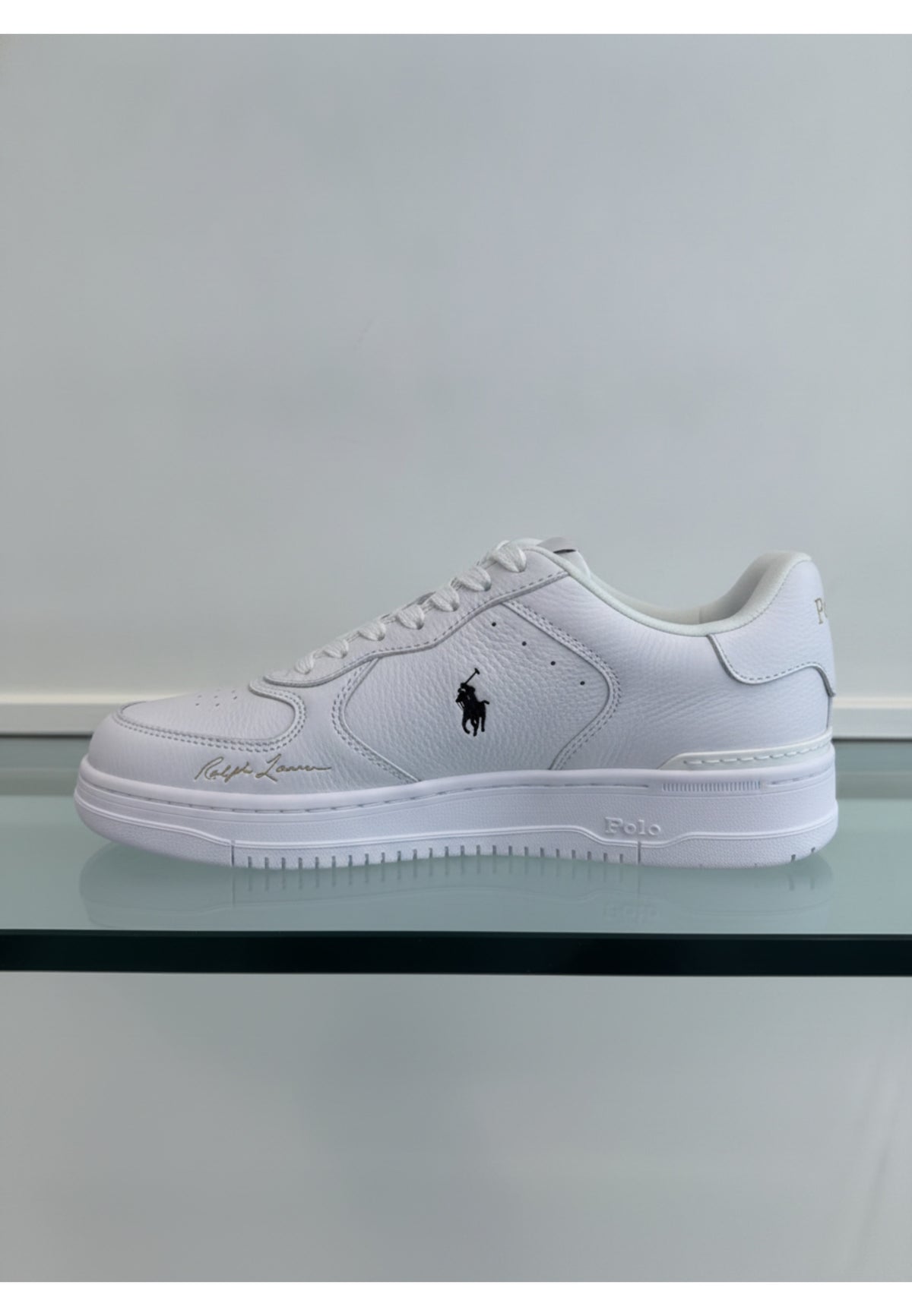 SNEAKERS Wht/blk Ralph Lauren