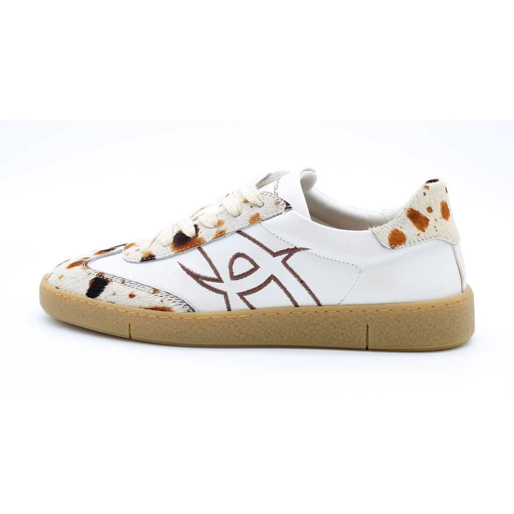 WHITE/COW PRINT